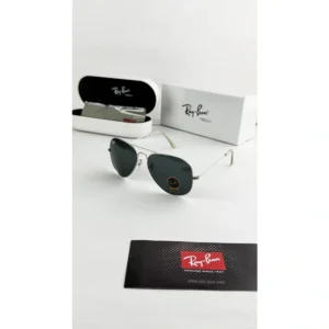 Premium Rayban Sunglasses Silver Black For Men (WS08) - stayhit.in