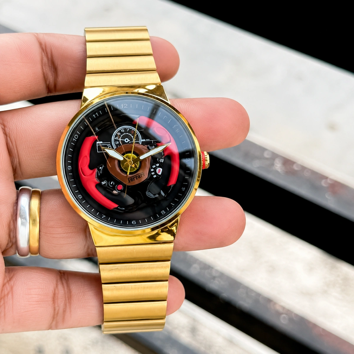 Premium Scuderia Ferrari Watch Steering Wheel For Men (SOS655) - stayhit.in Premium Scuderia Ferrari Watch Steering Wheel For Men (SOS655) - stayhit.in