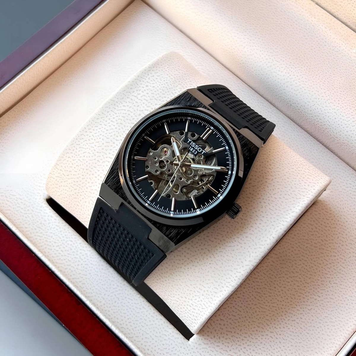 Premium Tissot 1853 Prx Automatic Watch Black For Men (SOS638) - stayhit.in