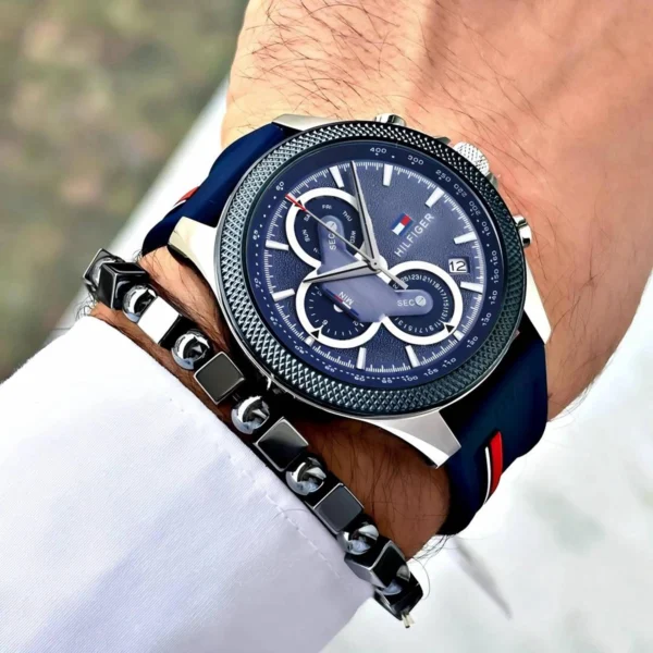 Premium Tommy Hilfiger Clark Watch Blue Strap For Men (SOS513) - stayhit.in