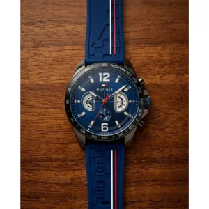 Premium Tommy Hilfiger Decker Watch Blue Black Blue For Men (SOS574) - stayhit.in