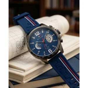 Premium Tommy Hilfiger Decker Watch Blue Black Blue For Men (SOS574) - stayhit.in