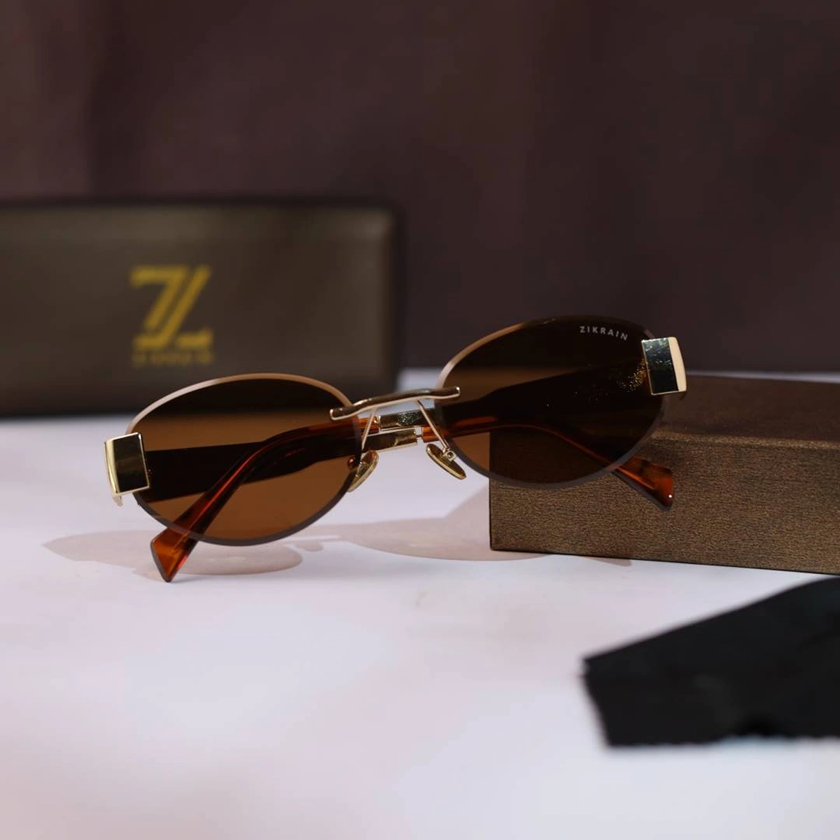 Premium Zikrain Sunglasses Gold Brown For Men (SOS309) - stayhit.in Premium Zikrain Sunglasses Gold Brown For Men (SOS309) - stayhit.in