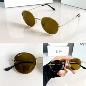 Rayban Sunglasses Gold Brown For Men