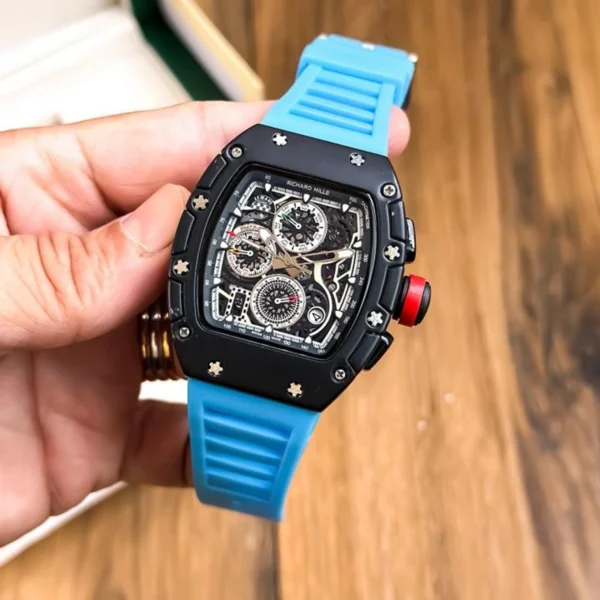 Richard Mille Chrono Watch Black Blue For Men Richard Mille Chrono Watch Black Blue For Men