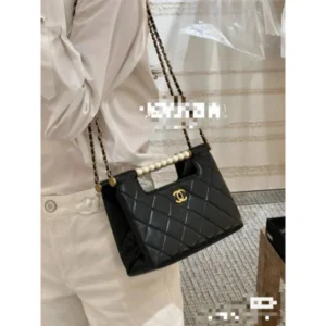 Stylish Chanel Pearl Flap Shoulder Bag With Og Box & Dust Bag For Women (SOS456) - stayhit.in