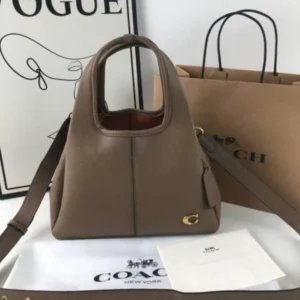 Stylish Coach Lana Khaki Bag With Og Box Dust Cover Long Belt For Women (SOS452) - stayhit.in