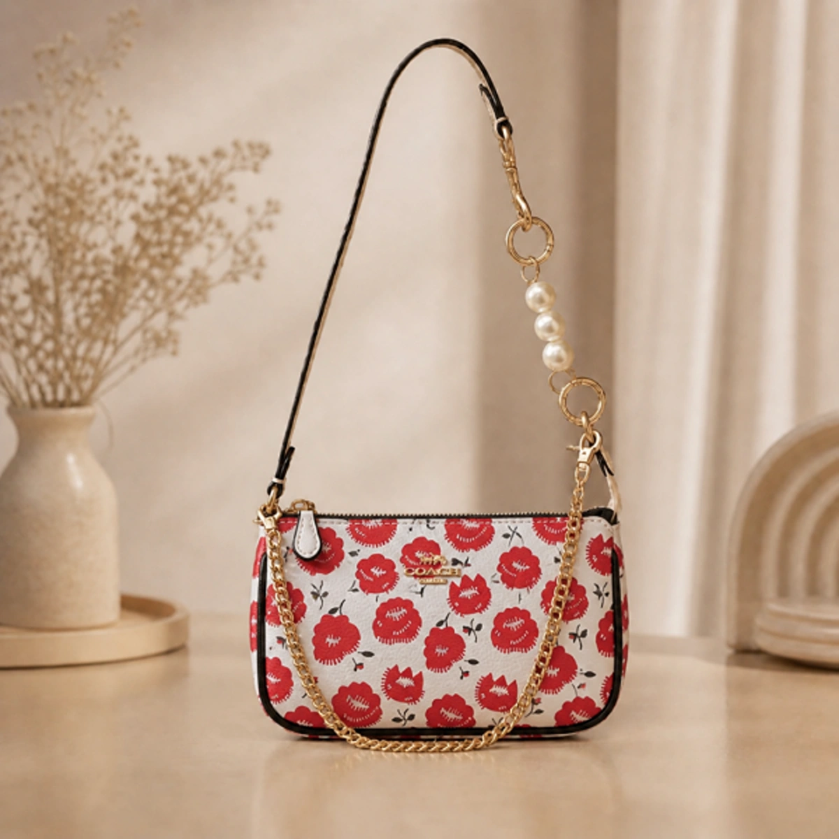 Stylish Coach Nolita Tote Bag Red Black For Women (BOT2886) - stayhit.in