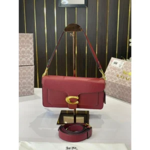 Stylish Coach Tabby Bag Wine Red With Og Box Dust Bag For Women (BOT2609) - stayhit.in