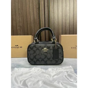 Stylish Coach Taupe Mini Logo Satchel Bag With Box For Women (BOT3788) - stayhit.in