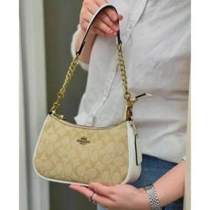 Stylish Coach Teri Shoulder Bag In Signature Canvas Dual Belts For Women (SOS429) - stayhit.in