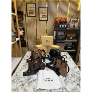 Stylish Coach Willow Tote Bag Monogram Canvas Mini For Women (JH424) - stayhit.in
