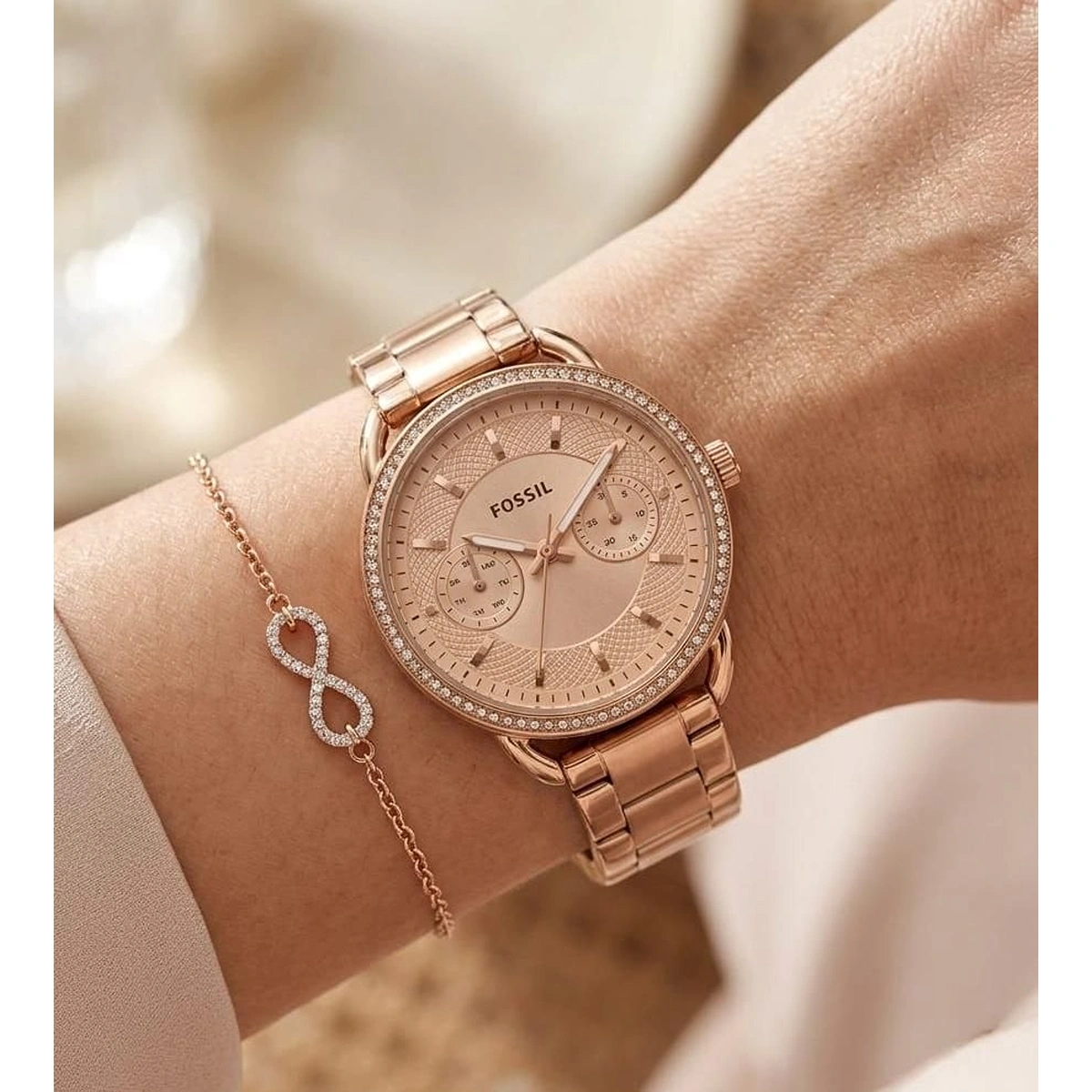 Stylish Fossil Tailor Copper Watch For Women (LAB738) - stayhit.in Stylish Fossil Tailor Copper Watch For Women (LAB738) - stayhit.in