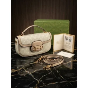 Stylish Gucci Horsebit Shoulder Bag Beige With Og Box For Women (BOT3798) - stayhit.in