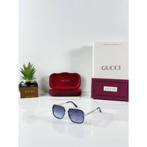 Stylish Gucci Sunglasses Silver Blue For Men (DW21) - stayhit.in