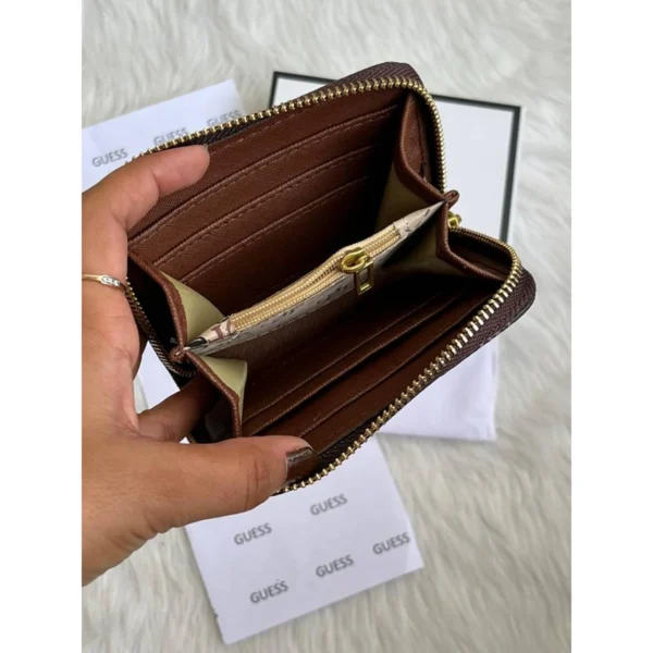 Stylish Guess Mini Wallet Brown With Og Box Dust Cover Card For Women (DW222) - stayhit.in