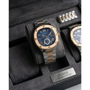 Stylish Guess Square Watch Two Tone Copper Blue For Men (BOT3345) - stayhit.in
