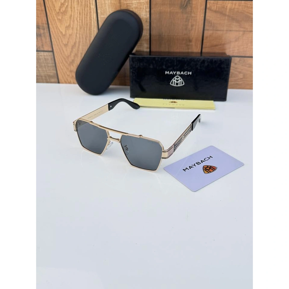 Stylish Maybach Sunglasses Gold Black For Men (BOT3476) - stayhit.in Stylish Maybach Sunglasses Gold Black For Men (BOT3476) - stayhit.in