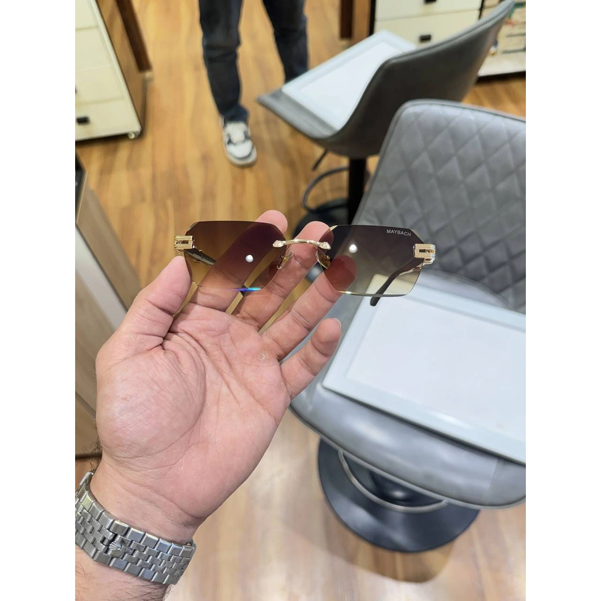 Stylish Maybach Sunglasses Gold Brown For Men (SOS332) - stayhit.in Stylish Maybach Sunglasses Gold Brown For Men (SOS332) - stayhit.in