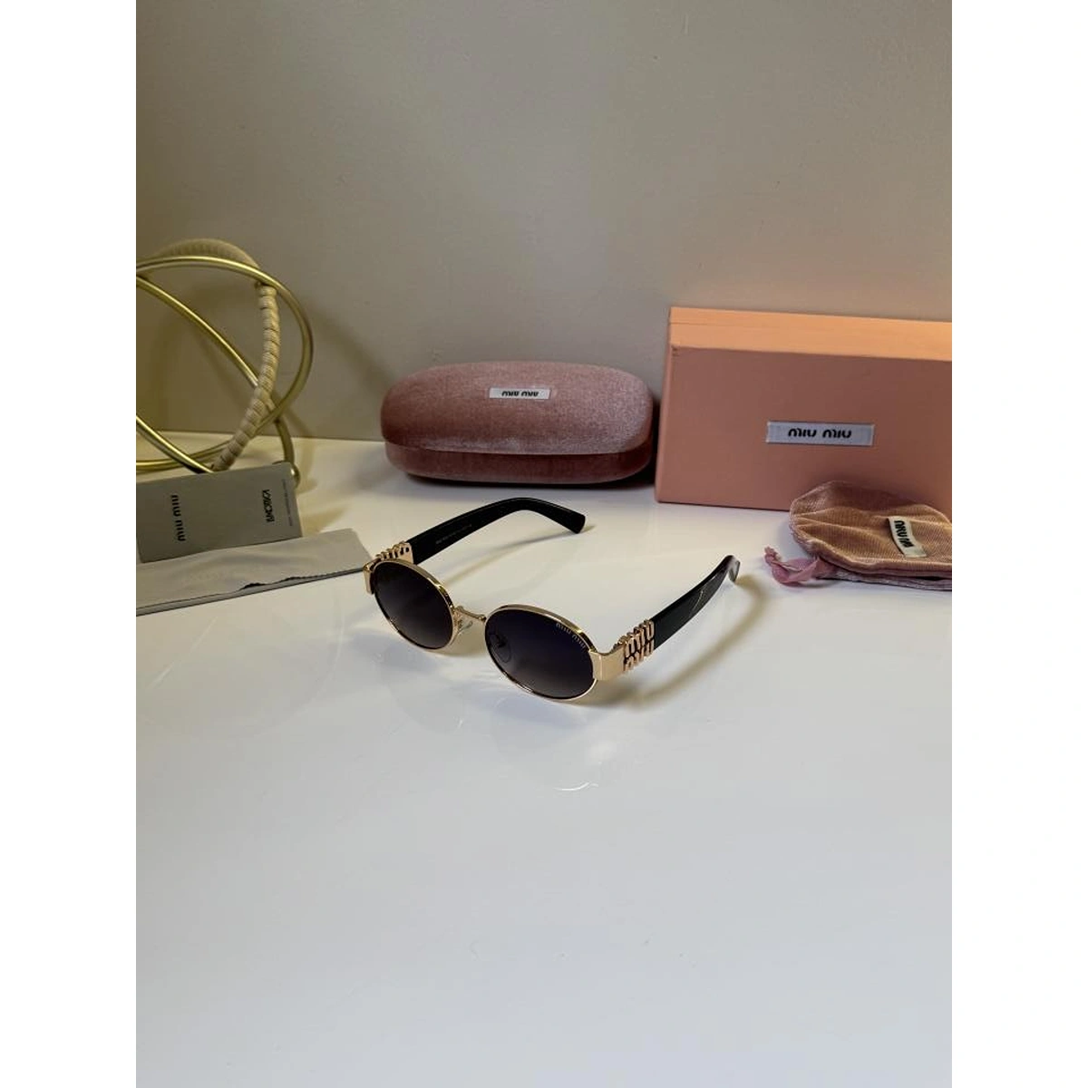 Stylish Miu Miu Sunglasses Gold Purple For Men (BOT3464) - stayhit.in Stylish Miu Miu Sunglasses Gold Purple For Men (BOT3464) - stayhit.in