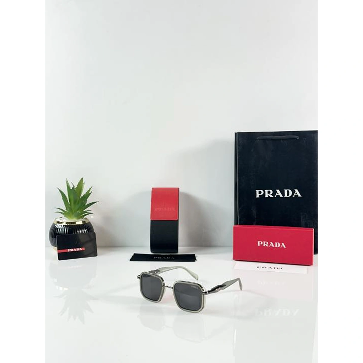 Stylish Prada Sunglasses Grey For Men (BOT3465) - stayhit.in