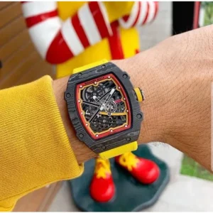 Stylish Richard Mille Rm67-02 Watch Black Yellow For Men (JH551) - stayhit.in