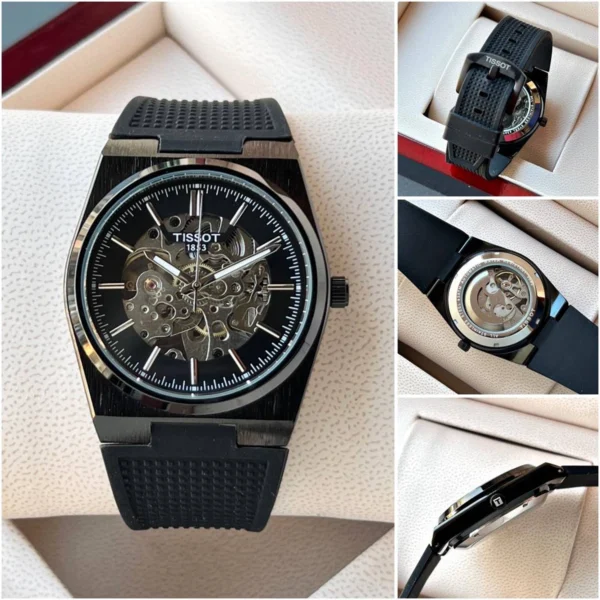 Stylish Tissot Prx Automatic Watch Black For Men (SOS549) - stayhit.in