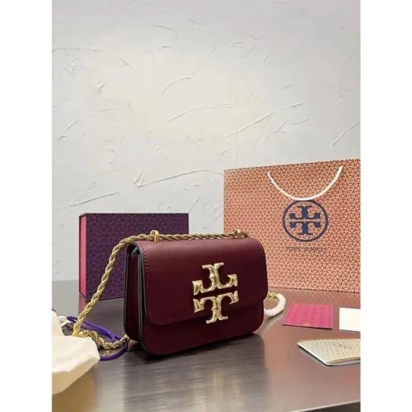 Stylish Tory Burch Eleanor Shoulder Bag Wine For Women (LAB571) - stayhit.in Stylish Tory Burch Eleanor Shoulder Bag Wine For Women (LAB571) - stayhit.in