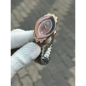 Swarovski Two Tone Watch Brown For Women