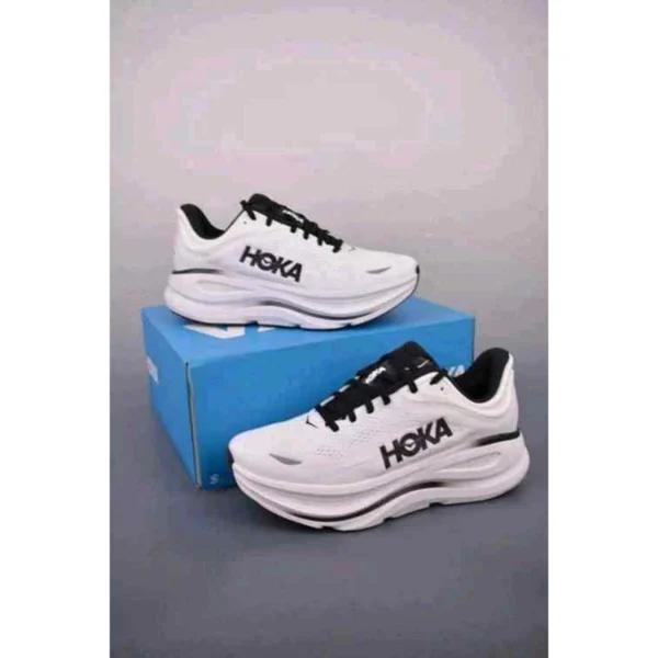 Elegant Hoka Bondi 9 Shoes White Black For Men (SUP1621) - stayhit.in Elegant Hoka Bondi 9 Shoes White Black For Men (SUP1621) - stayhit.in