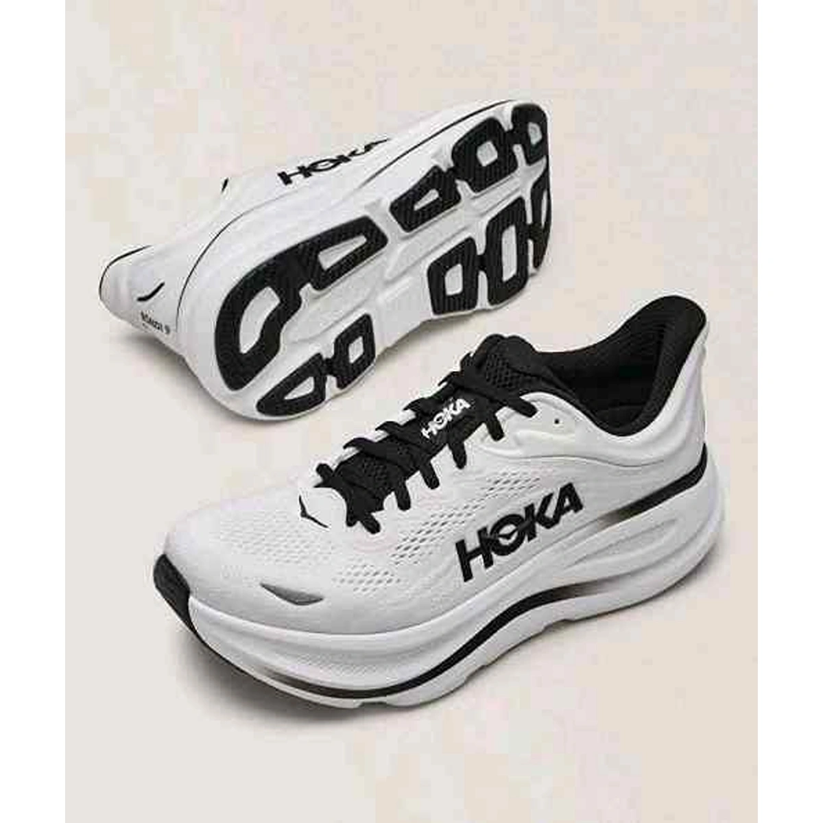 Elegant Hoka Bondi 9 Shoes White Black For Men (SUP1621) - stayhit.in Elegant Hoka Bondi 9 Shoes White Black For Men (SUP1621) - stayhit.in