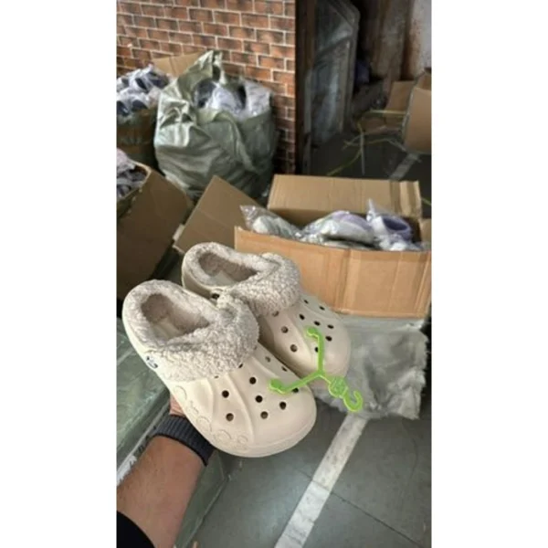 Luxury Crocs Bayaband Furr Clogs Cream For Men (HS1561) - stayhit.in Luxury Crocs Bayaband Furr Clogs Cream For Men (HS1561) - stayhit.in