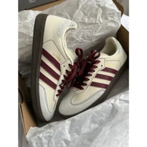 Stylish Adidas Samba Wonder Shoes White Maroon For Men (SUP3066) - stayhit.in