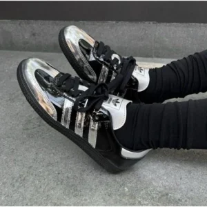 Stylish Adidas Samba X Atmos Tuxedo Shoes Silver Black For Men (SUP3007) - stayhit.in