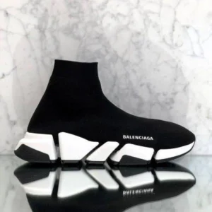 Stylish Balenciaga Speed Knit 2.0 Shoes Trainer Black White For Men (SUP2865) - stayhit.in