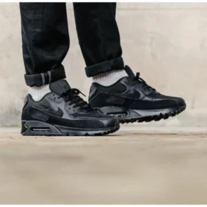 Stylish Nike Air Max 90 Shoes Triple Black For Men (SUP1380) - stayhit.in