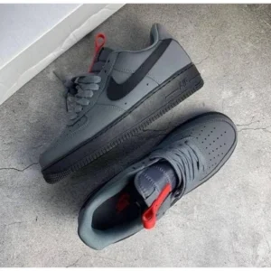 Supreme Nike Air Force 1 Low Shoes Grey Black Swoosh For Men (SUP1573) - stayhit.in