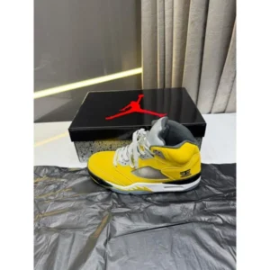 Supreme Nike Air Jordan 5 Shoes Retro Tokyo Yellow For Men (SUP1636) - stayhit.in