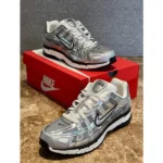 Supreme Nike P6000 Sail Shoes Metallic Silver For Men (SUP1738) - stayhit.in