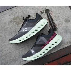 Trendy On Cloudsurfer Shoes Black Lime Green For Men (SUP3446) - stayhit.in